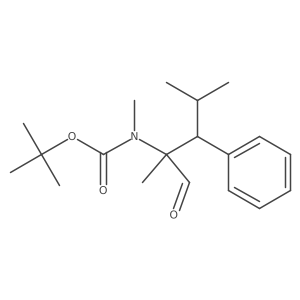 tert-butyl N-(2,4-dimethyl-1-oxo-3-phenylpentan-2-yl)-N-methylcarbamate结构式