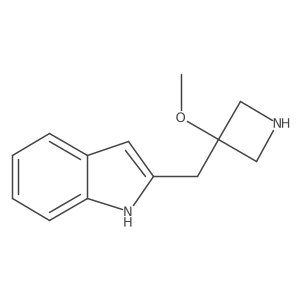 2-[(3-methoxyazetidin-3-yl)methyl]-1H-indole结构式
