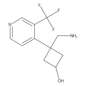 3-(Aminomethyl)-3-[3-(trifluoromethyl)pyridin-4-yl]cyclobutan-1-ol Structure