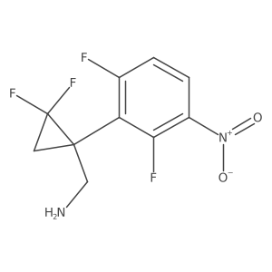 [1-(2,6-Difluoro-3-nitrophenyl)-2,2-difluorocyclopropyl]methanamine Structure