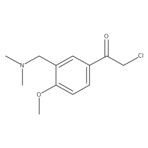 2-Chloro-1-{3-[(dimethylamino)methyl]-4-methoxyphenyl}ethan-1-one Structure