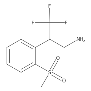 3,3,3-Trifluoro-2-(2-methanesulfonylphenyl)propan-1-amine Structure