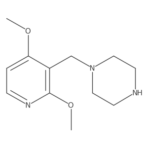 1-[(2,4-Dimethoxypyridin-3-yl)methyl]piperazine结构式