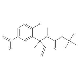 tert-butyl N-[2-(2-fluoro-5-nitrophenyl)-1-oxopropan-2-yl]-N-methylcarbamate结构式