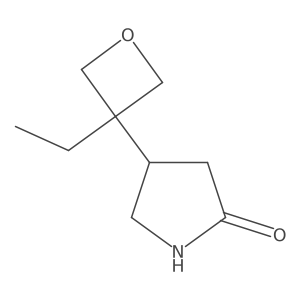 4-(3-Ethyloxetan-3-yl)pyrrolidin-2-one结构式
