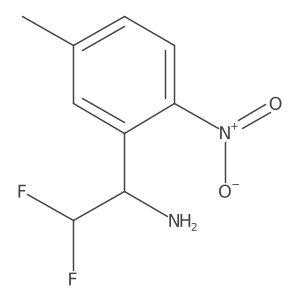 2,2-Difluoro-1-(5-methyl-2-nitrophenyl)ethan-1-amine结构式