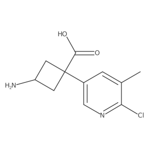 3-Amino-1-(6-chloro-5-methylpyridin-3-yl)cyclobutane-1-carboxylic acid Structure