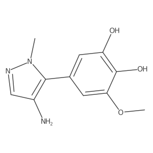 5-(4-amino-1-methyl-1H-pyrazol-5-yl)-3-methoxybenzene-1,2-diol结构式