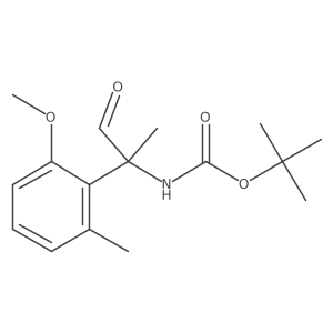 tert-butyl N-[2-(2-methoxy-6-methylphenyl)-1-oxopropan-2-yl]carbamate结构式