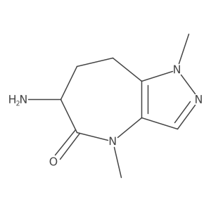 (6R)-6-amino-1,4-dimethyl-7,8-dihydro-6H-pyrazolo[4,3-b]azepin-5-one Structure