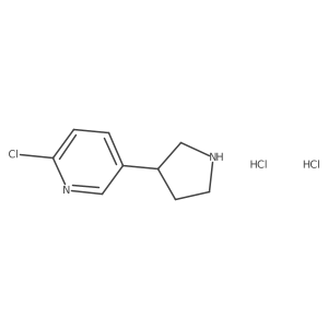 2-Chloro-5-pyrrolidin-3-ylpyridine;dihydrochloride Structure