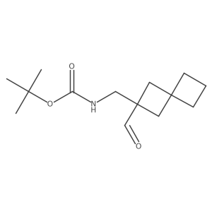 Tert-butyl N-[(2-formylspiro[3.3]heptan-2-yl)methyl]carbamate Structure