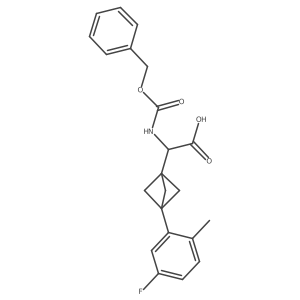 2-[3-(5-Fluoro-2-methylphenyl)-1-bicyclo[1.1.1]pentanyl]-2-(phenylmethoxycarbonylamino)acetic acid Structure