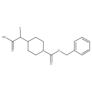 2-{1-[(Benzyloxy)carbonyl]piperidin-4-yl}-2-fluoroacetic acid结构式