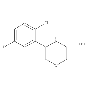 (R)-3-(2-chloro-5-fluorophenyl)morpholine hydrochloride结构式