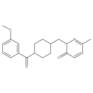 2-((1-(3-methoxybenzoyl)piperidin-4-yl)methyl)-6-methylpyridazin-3(2H)-one结构式