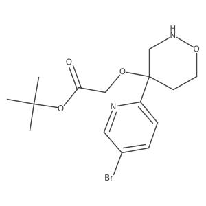Tert-butyl 2-{[4-(5-bromopyridin-2-yl)-1,2-oxazinan-4-yl]oxy}acetate结构式