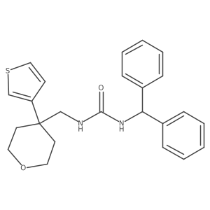 1-(Diphenylmethyl)-3-{[4-(thiophen-3-yl)oxan-4-yl]methyl}urea结构式