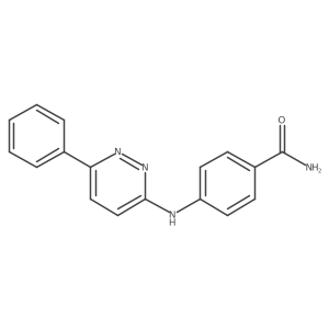 4-[(6-Phenyl-3-pyridazinyl)amino]benzamide结构式