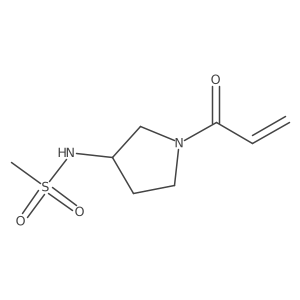 N-[(3S)-1-Prop-2-enoylpyrrolidin-3-yl]methanesulfonamide结构式