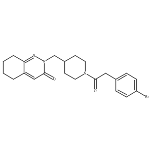 2-({1-[2-(4-Bromophenyl)acetyl]piperidin-4-yl}methyl)-2,3,5,6,7,8-hexahydrocinnolin-3-one结构式