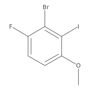 2-Bromo-1-fluoro-3-iodo-4-methoxybenzene结构式