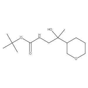 tert-butyl N-[2-hydroxy-2-(oxan-3-yl)propyl]carbamate结构式