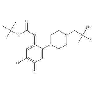 tert-butyl N-{4,5-dichloro-2-[4-(2-hydroxy-2-methylpropyl)piperazin-1-yl]phenyl}carbamate Structure
