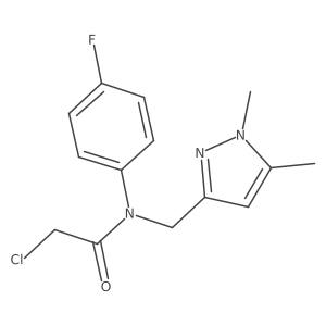 2-Chloro-N-[(1,5-dimethylpyrazol-3-yl)methyl]-N-(4-fluorophenyl)acetamide结构式