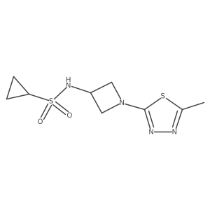 N-[1-(5-methyl-1,3,4-thiadiazol-2-yl)azetidin-3-yl]cyclopropanesulfonamide结构式