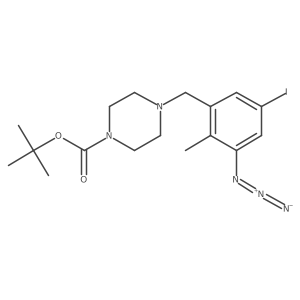 Tert-butyl 4-[(3-azido-5-iodo-2-methylphenyl)methyl]piperazine-1-carboxylate结构式