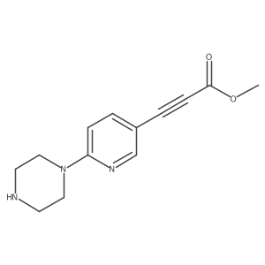 Methyl 3-[6-(piperazin-1-yl)pyridin-3-yl]prop-2-ynoate结构式