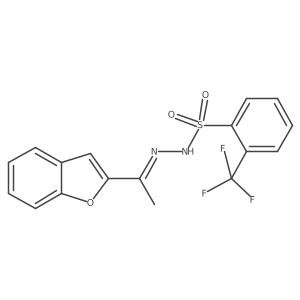(E)-N'-(1-(Benzofuran-2-yl)ethylidene)-2-(trifluoromethyl)benzenesulfonohydrazide Structure