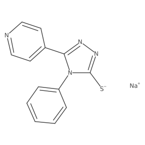 sodium;4-phenyl-5-(4-pyridyl)-1,2,4-triazole-3-thiolate Structure