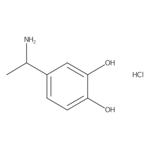 4-(1-Aminoethyl)benzene-1,2-diol hydrochloride结构式