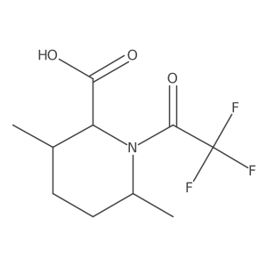 3,6-Dimethyl-1-(2,2,2-trifluoroacetyl)piperidine-2-carboxylic acid Structure