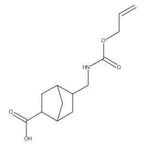 5-({[(Prop-2-en-1-yloxy)carbonyl]amino}methyl)bicyclo[2.2.1]heptane-2-carboxylic acid结构式