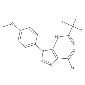 1-(4-methoxyphenyl)-5-(2,2,2-trifluoroacetamido)-1H-1,2,3-triazole-4-carboxylic acid结构式