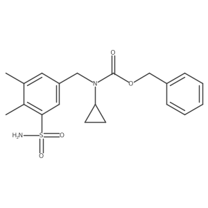 benzyl N-cyclopropyl-N-[(3,4-dimethyl-5-sulfamoylphenyl)methyl]carbamate结构式