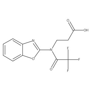3-[N-(1,3-benzoxazol-2-yl)-2,2,2-trifluoroacetamido]propanoic acid结构式