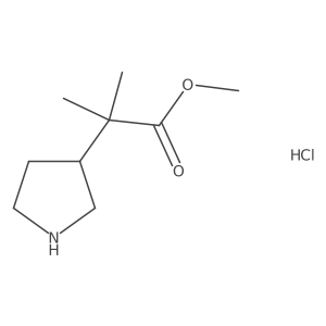 Methyl (R)-2-methyl-2-(pyrrolidin-3-YL)propanoate hcl结构式