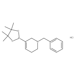 [1-Benzyl-1,2,5,6-tetrahydropyridine-3-yl]boronic acid pinacol ester hydrochloride Structure