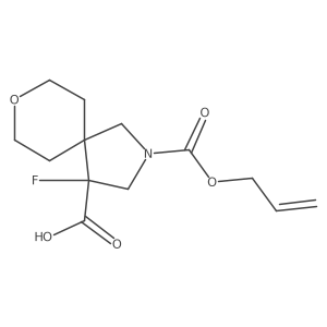4-Fluoro-2-[(prop-2-en-1-yloxy)carbonyl]-8-oxa-2-azaspiro[4.5]decane-4-carboxylic acid Structure