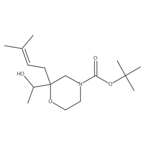 Tert-butyl 2-(1-hydroxyethyl)-2-(3-methylbut-2-en-1-yl)morpholine-4-carboxylate Structure