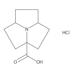 Octahydro-4aH-pyrrolo[2,1,5-cd]pyrrolizine-4a-carboxylic acid hydrochloride结构式