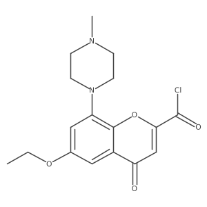 6-Ethoxy-8-(4-methyl-piperazin-1-yl)-4-oxo-4H-chromene-2-carbonyl chloride结构式