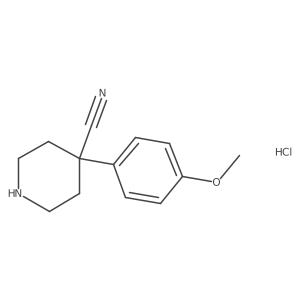 4-(4-methoxyphenyl)piperidine-4-carbonitrile;hydrochloride Structure