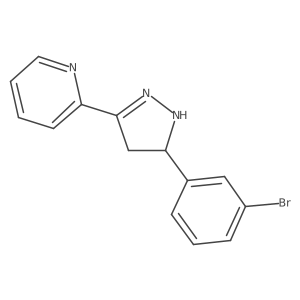 2-[5-(3-bromophenyl)-4,5-dihydro-1H-pyrazol-3-yl]pyridine结构式