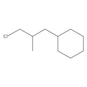 (3-Chloro-2-methylpropyl)-cyclohexane Structure