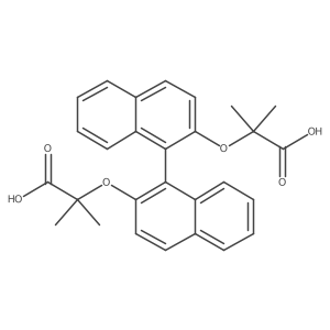 (S)-2,2'-([1,1'-binaphthalene]-2,2'-diylbis(oxy))bis(2-methylpropanoic acid) Structure